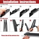 thumbnail image 4 of Conjunto de limpiaparabrisas delantero y trasero de 3 piezas de 26" 16" 12" que se adapta a Subaru XV con bloqueo superior negro, 4 of 6