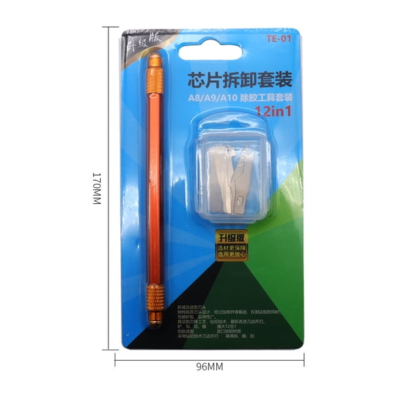 12 IN 1 IC Chip Repair Thin Blade Tools Set CPU Edge Removal  Scraper Remove for Computer Mobile Phone Motherboard