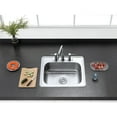 thumbnail image 3 of Gourmetier GKTS2520 Studio 25" Stainless Steel Self-Rimming Single Bowl Drop-In Kitchen Sink, Brushed, 3 of 7