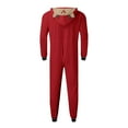 thumbnail image 5 of Zwiiyzr Family Christmas Pajamas Matching Sets Onesie Trendy Lattice Print Plush Long Sleeved Jumpsuit Family Parent Wear Dad Red, 5 of 6