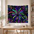 thumbnail image 5 of Cosmic Firework Burst Against Black Sky, Energetic Psychedelic for Gaming Enthusiasts, Neon Radial Wall Decor, Birthday Gift Tapestry Wall Hanging for Dorm and Bedroom, 5 of 7