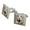 Silver, variant on Go Westie West Western Cowboy Dog Square Cufflink Set - Silver or Gold