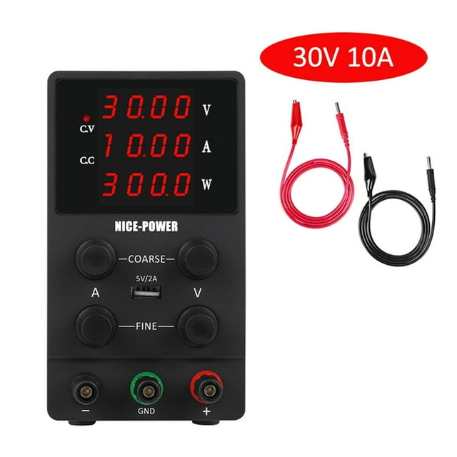 Lab DC Adjustable Power Supply 30V 10A LED LCD Digital Lab Bench Power Source Digital Switch Stabilized Voltage Regulator 3010D ,Excellent Compatibility