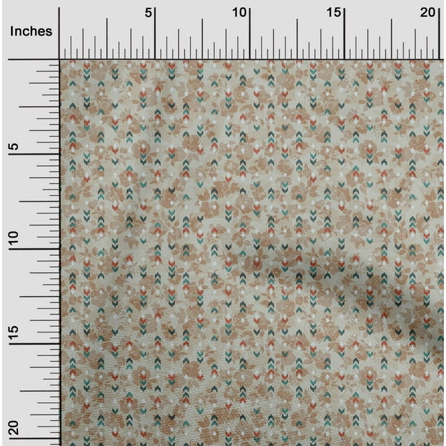 oneOone Polyester Lycra Laurel Green Fabric Floral & Texture Dress Material Fabric Print Fabric By The Yard 56 Inch Wide