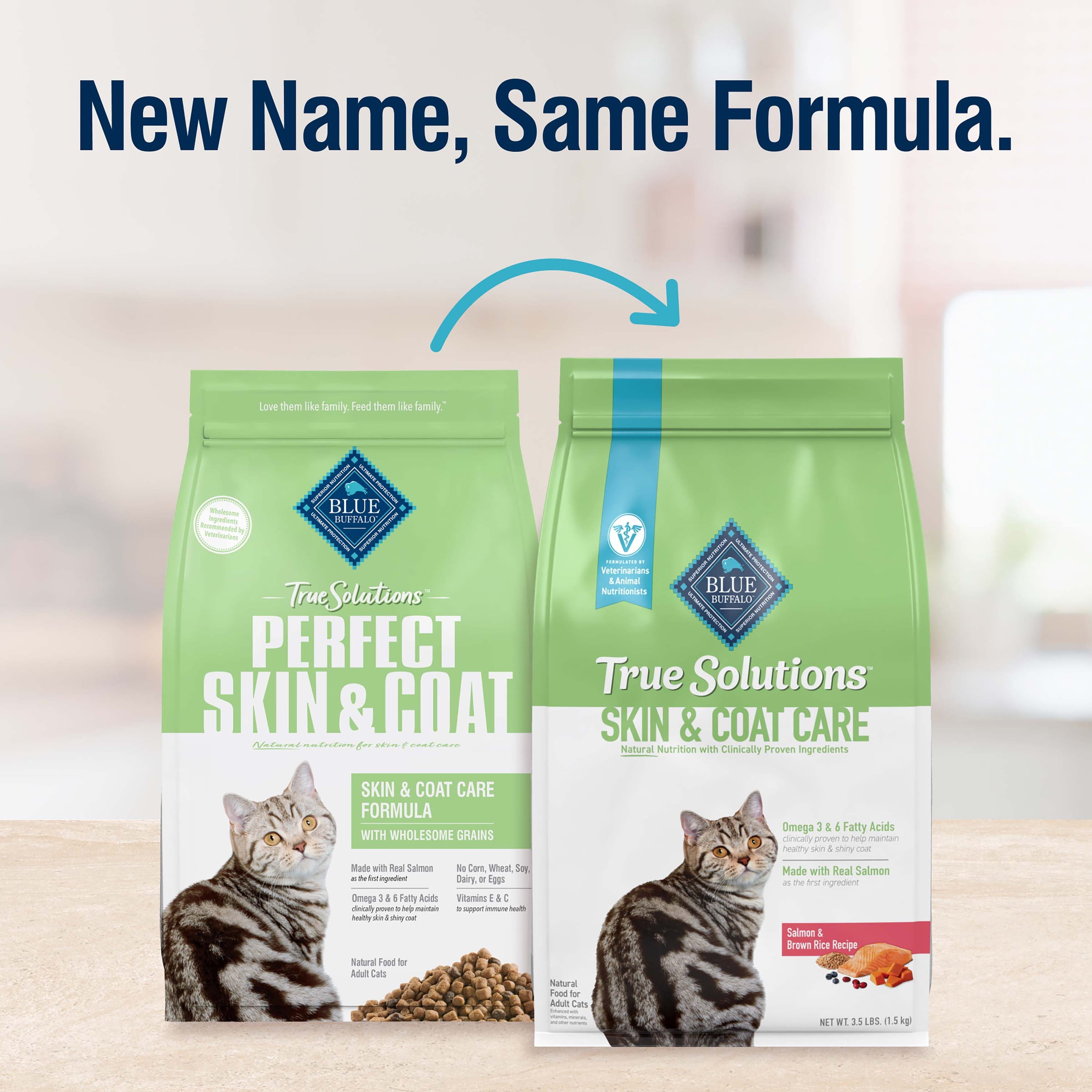 Blue Buffalo True Solutions Skin & Coat Care Natural Dry Cat Food, Salmon, 3.5-lb. Bag