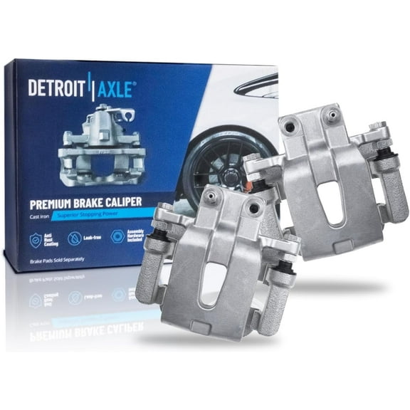 Detroit Axle - 2pc Rear Brake Calipers for Chrysler 300 Dodge Charger Challenger Magnum Brake Calipers with Brackets Replacement