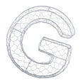 thumbnail image 1 of DOLITY Iron Alphabet G Wire Wreath Stand Pot Planter Plant Holder G, 1 of 9