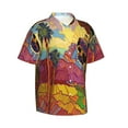 thumbnail image 2 of Uemuo Beautiful African Woman Printed Regular Fit Short Sleeve Casual Hawaiian Shirt for Men,Aloha shirt,Tropical shirt,Floral print shirt,Vacation Beach shirt-3X-Large, 2 of 9
