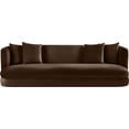 thumbnail image 3 of Meridian Furniture Alder Brown Velvet Sofa, 3 of 17