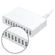 thumbnail image 2 of Cargador USB de 10 puertos Teléfono móvil Tableta MP3 MP4 Adaptador de corriente USB Estación de carga de escritorio, Blanco, Enchufe de EE. UU. Vogacara EL000298-06, 2 of 2