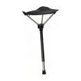 thumbnail image 3 of Taburete plegable para acampar, silla retráctil, capacidad de carga de 275 libras, asiento de una sola pata, plegable. Negro, 3 of 9