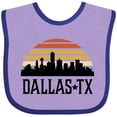 thumbnail image 3 of Inktastic Dallas Texas Skyline Vintage Boys or Girls Baby Bib, 3 of 4