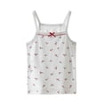 thumbnail image 3 of Girls Spaghetti Strap Cami Tank Top Toddler Kids Soft Sleeveless Undershirt Cute Print Layering Shirt Red Size 6-7 Years, 3 of 8
