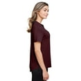 thumbnail image 3 of North End NE100W Women's JAQ Snap-Up Stretch Performance Polo-Burgundy-2XL, 3 of 3