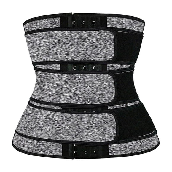 Faja moldeadora de cintura para mujer, corsé moldeador de abdomen, entrenador de abdomen Gris L