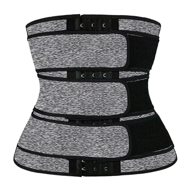 Faja moldeadora de cintura para mujer, corsé moldeador de abdomen, entrenador de abdomen Gris L
