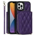 thumbnail image 6 of TECH CIRCLE Wallet Case for iPhone 12 Pro Max, Crossbody Strap Zipper Closure Case Card Slots with Detachable Hand Strap Kickstand, 6.7 inch for iPhone 12 Pro Max,Purple, 6 of 6