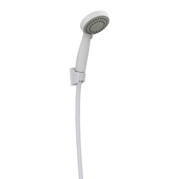Empire Brass Shower Head CRD-UP-APS70W Large; 3-Function; 60 Inch Length Vinyl Hose; White; With Hose/Head/Bracket