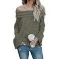 thumbnail image 1 of Chandail en Velours Doux Gris/kaki/noir pour Femmes, 1 of 10