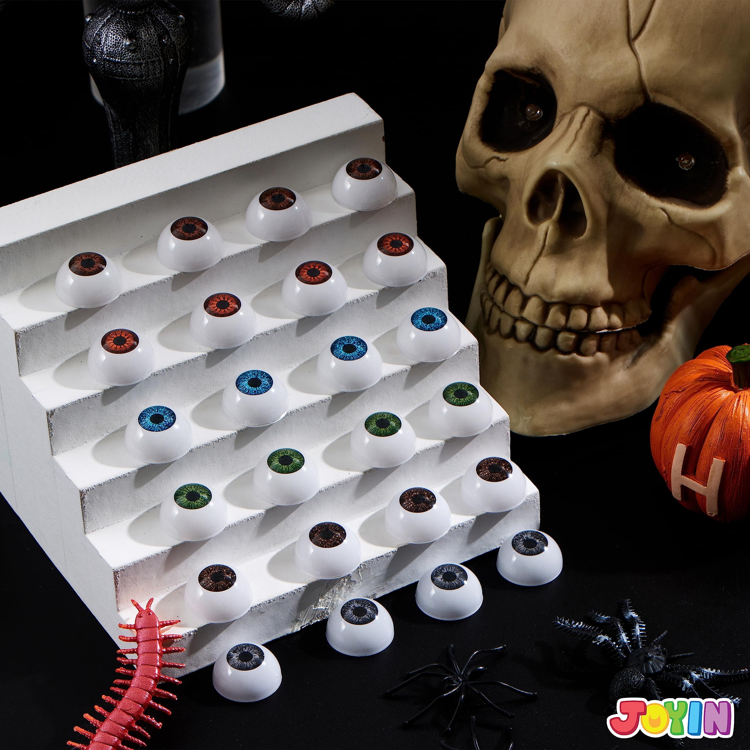 12 Pairs DIY Eye Beads Halloween Horror with Handle Dolls Eyes Fiesta Toys Eyeballs  for Crafts 