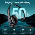 thumbnail image 4 of Auriculares Bluetooth Sarevile para oficina y camioneros con adaptador USB, 4 of 7