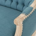 thumbnail image 6 of GDF Studio Phillips Traditional Fabric Tufted Upholstered Loveseat, Blue and Antique, 6 of 10
