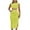 Yellow Womens Summer Dress, variant on USSUMA Dress for Women Wedding Guest, Womens Sexy 2 Piece Midi Dress Outfits Sleeveless Stretch Waist Tank Crop Top Bodycon Skirts Set