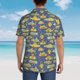 thumbnail image 4 of Balery Cartoon Submarines Camisas hawaianas de manga corta para hombre, camisas playeras de corte holgado, camisas de vacaciones con botones,3X-Large, 4 of 7