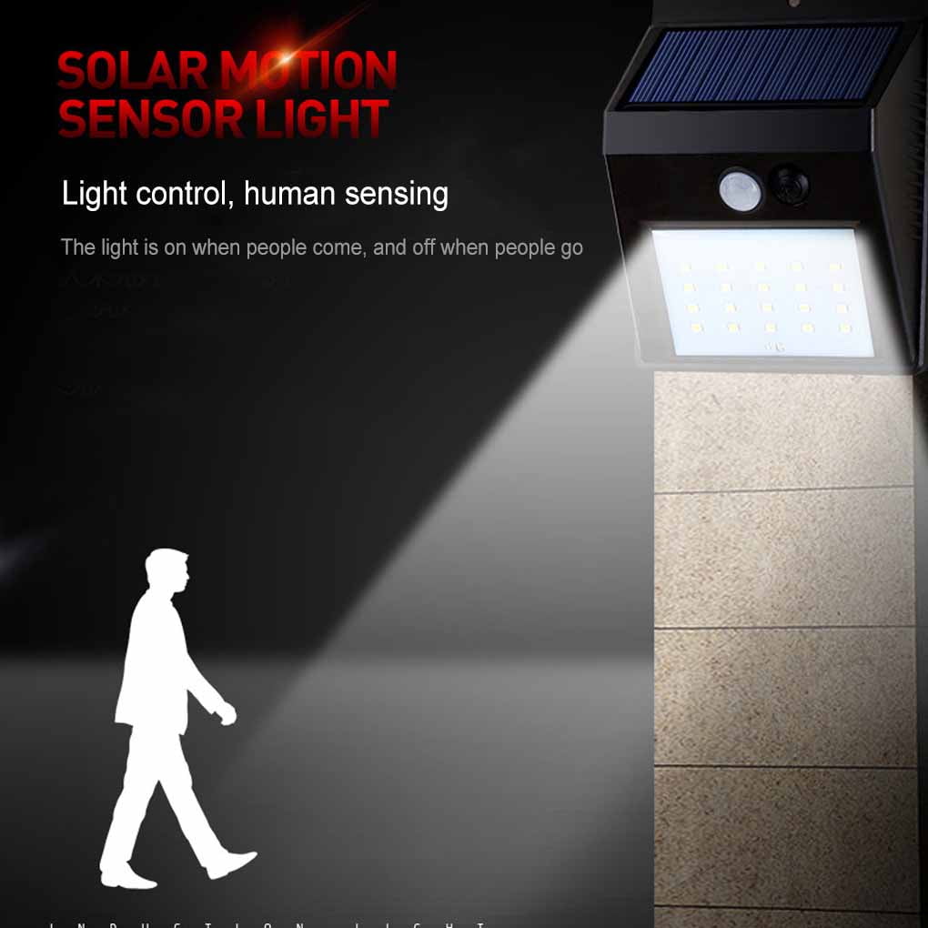 Lampada Solare Esterna Con Sensore Di Movimento - 20W, Impermeabile, Per Giardino E Percorsi - Foto 2
