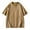 Khaki, variant on ShomPort Short Sleeve Tee Shirts for Men Round Neck Solid Color Shirt Summer Loose Tee M to 8xl