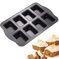 thumbnail image 1 of Nonstick Mini Loaf Pan , Carbon Steel Mini Bread Pan 8 Cavities, Non-toxic & Easy Cleanup, 1 of 5
