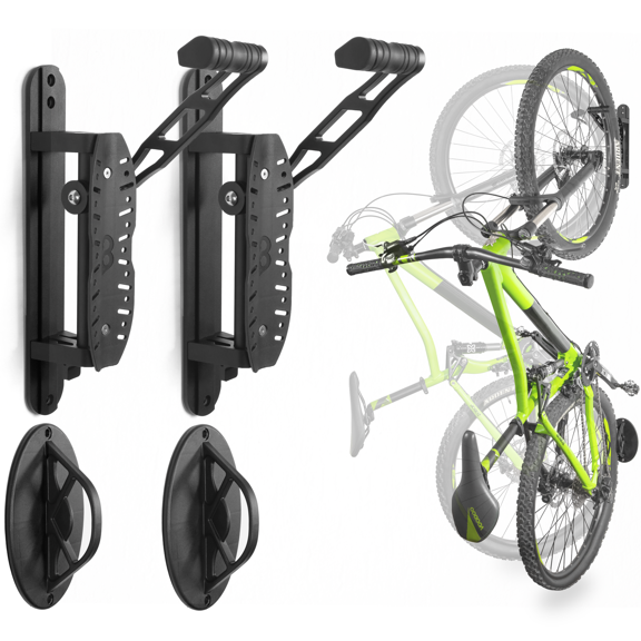 2x CD Swivel Bike Wall Hanger Vertical Indoor Storage Mount for MTB Road Bicycle