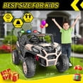 thumbnail image 6 of Farmdex 4WD 24V Ride on Toys 2 XL Seater Kids Ride on Cars w/ Remote Control, 4*200W Motor, Electric Off-Road UTV 7AH Battery Powered 4-Wheeler Vehicle w/ Bluetooth, Music, 3-Speed, LED Light, Yellow, 6 of 19