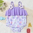 thumbnail image 2 of Cathalem Infant Swimsuit Girl Girls One Pieces Swimsuit Cute Swimwear Bathing Suits (Purple,6-12 Months), 2 of 9