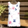 thumbnail image 4 of UPPADA Camisoles d'Été pour Femmes à Col Rond Coupe Ample T-Shirts Décontractés Mode Sans Manches Vêtements de Plage Ourlet Fluide Chandails à Enfiler Hauts Plage Boho Vêtements ofertas Relampago Del Dia Para Mujer Rose,P, 4 of 5