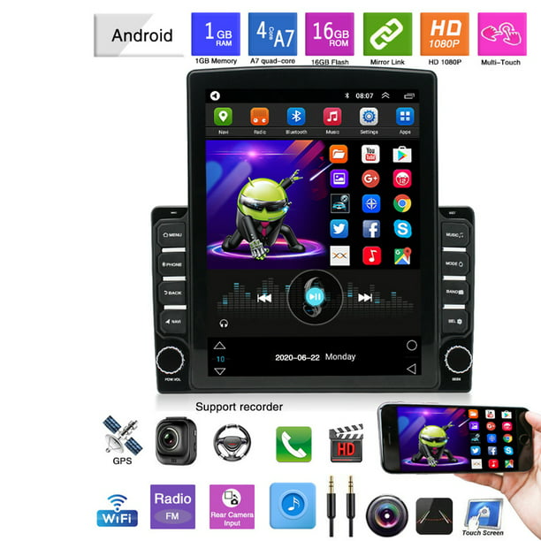 9.7'' Android 8.1 Vertical Screen Auto Car Radio 2 Din Gps 2.5D Hd Car Player With Bluetooth Wifi,Suppport Rear Camera[1+16G] - Walmart.com