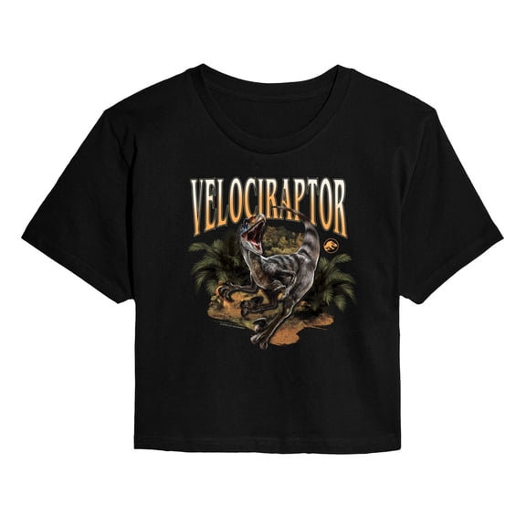 Jurassic World: Rebirth - Velociraptor - Juniors Cropped Graphic T-Shirt