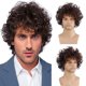 thumbnail image 1 of Pelucas para hombre, marrón oscuro, corto, rizado, en capas, Cosplay, disfraz de personaje de Halloween, peluca, 1 unidad brillar  Electrónica, 1 of 4