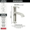 thumbnail image 2 of Delta 589-Dst Tetra 1.2 GPM Single Hole Bathroom Faucet - Black, 2 of 7