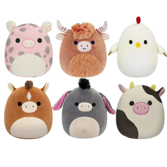 Squishmallows 5 inch Farm Squad Set of 6 Squishmallows Connor the Cow