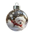thumbnail image 2 of Christmas Dog Snow Ornaments,Collection Crystal Glass Ornament, Vivid 3D Animal Christmas Decoration, Clear Plastic Xmas Balls, Luxury Winter Tree Decor Sparkling Star Accents,Holiday Ornaments, 2 of 6