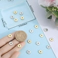 thumbnail image 3 of 20Pcs 2 Colors Brass Micro Pave Clear Cubic Zirconia Bead Spacers Flat Round Platinum & Golden 8x2mm Hole: 3mm 10pcs/color, 3 of 6