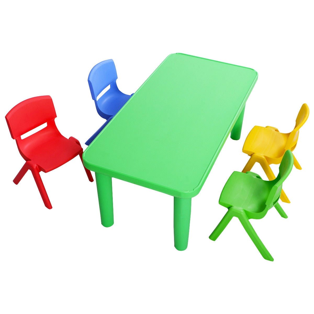 COSTWAY 4 Chaises pour Enfants, Fabriquer en Plastique Multicolore