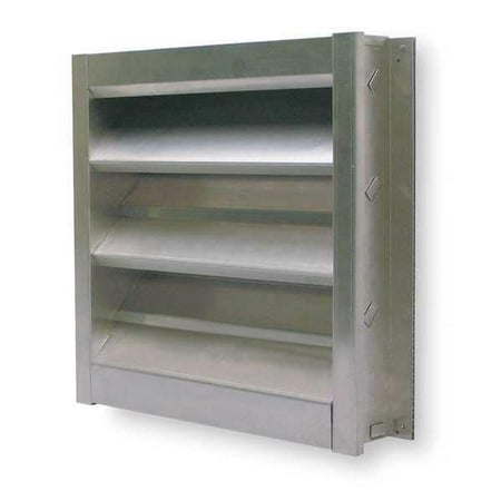 

1Pack Dayton 4FZF4 Louver Wall Opening 24 x 24 In Aluminum