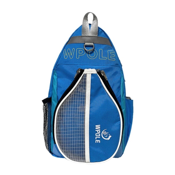 Bolsa de almacenamiento para raquetas de tenis de mesa, bolso bandolera, bolso protector, bandolera Azul