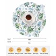thumbnail image 6 of 13 Inch Round Placemats Set of 4, Sage Green Coastal Non Slip Heat Insulation PP Table Mats, Coral Starfish Seaside Summer Beach Washable Place Mats for Kitchen Dining Party Table Decor, 6 of 7