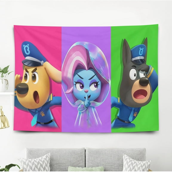 Tapestry for Sheriff Labrador wall hanging Bedroom Dorm Wall Art Funny Backgrounds Banner Party Poster Decorations Kids Girls Teens Gifts Funny 40×60 inch