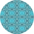 thumbnail image 1 of Ahgly Company Indoor Square Patterned Blue Ivy Blue Area Rugs, 3' Square, 1 of 6