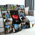 thumbnail image 3 of Custom Blanket with Photos/Text, Personalized Picture Blanket Throw Using My Own Photos, Customized Memorial Mothers for Mom Dad Family Friends - 4 Size (1 Photo W/Text), 3 of 6