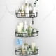 thumbnail image 1 of Organizador de ducha de esquina de acero inoxidable con ganchos montado en la pared, organizador de almacenamiento de estante de baño, calcomanía sin, 1 of 7
